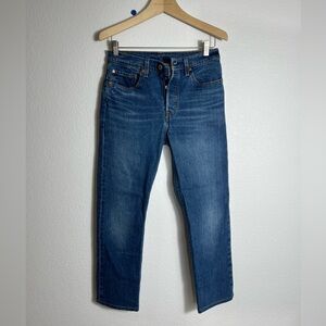 Levi’s blue 501 ankle length butterfly jeans 27